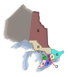 Ontario Command District Map